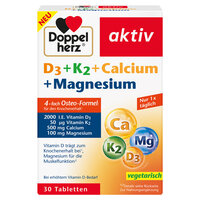 D3 + K2 + Calciu + Magneziu Aktiv, 30 tablete, Doppelherz