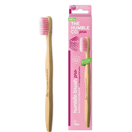 Periuta de dinti din bambus cu perii hexagonali, 1 bucata, Purple, Humble Brush Pro