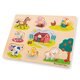 Puzzle din lemn pentru copii Ferma, 2 ani+, 9 piese, New Classic Toys 651104