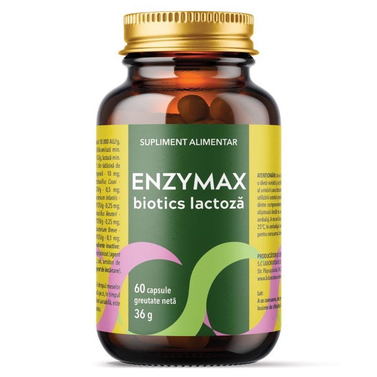 Enzymax Biotics Lactoza, 60 capsule, Remedia