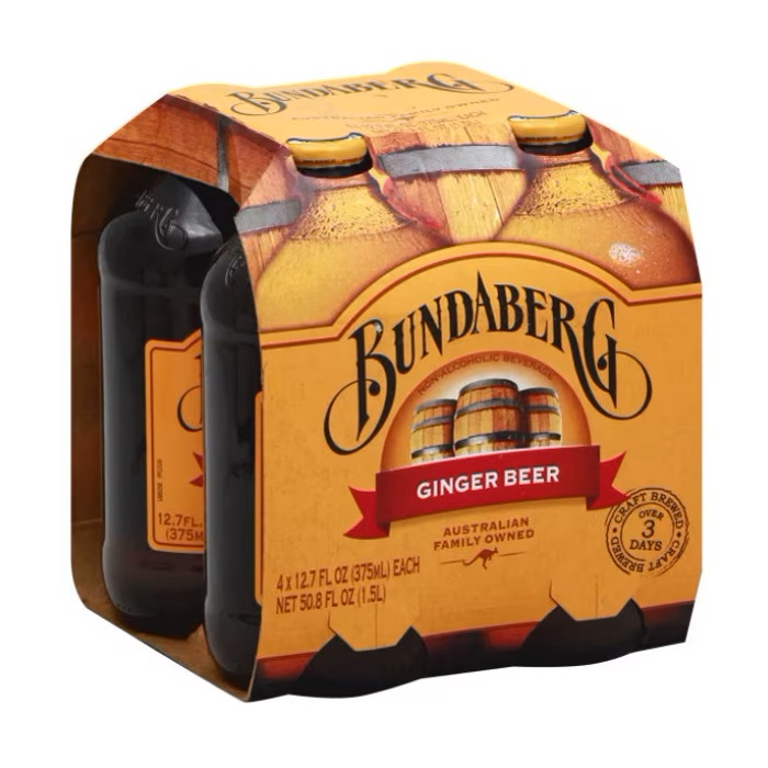 Bere fara alcool cu ghimbir, 4 x 375 ml, Bundaberg