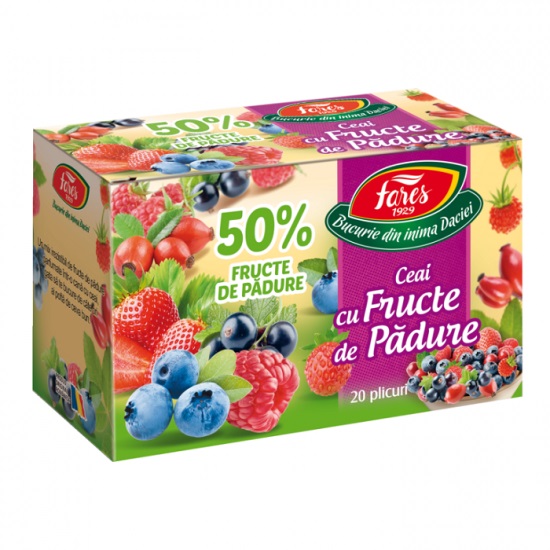 Ceai cu Fructe de padure, 20 plicuri, Fares