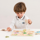 Puzzle din lemn pentru copii Safari, 2 ani+, 9 piese, New Classic Toys 651018