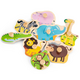 Puzzle din lemn pentru copii Safari, 2 ani+, 9 piese, New Classic Toys 651017