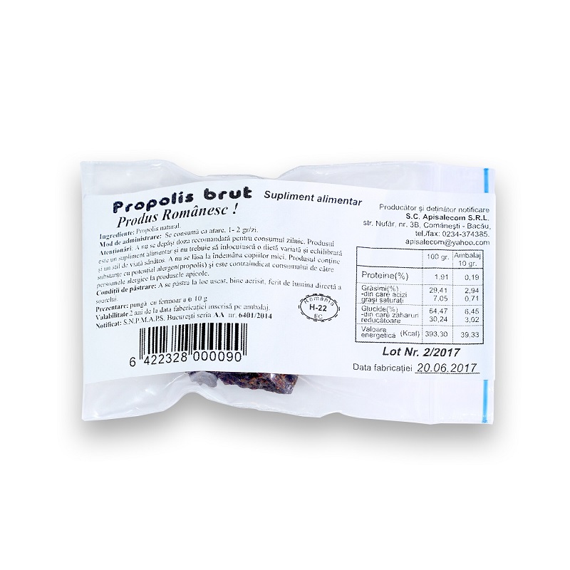 Propolis brut, 10 g, Apisalecom