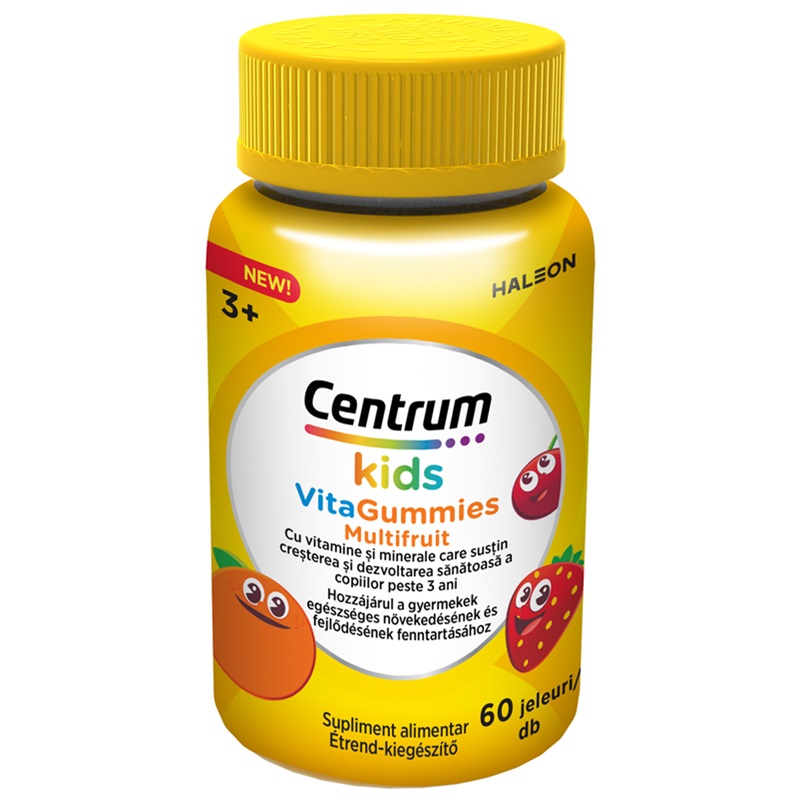 Centrum Kids VitaGummies Multifruct, 3 ani+, 60 jeleuri, Haleon