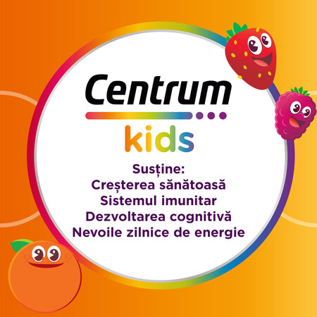 Centrum Kids VitaGummies Multifruct, 3 ani+, 60 jeleuri, Haleon 684560