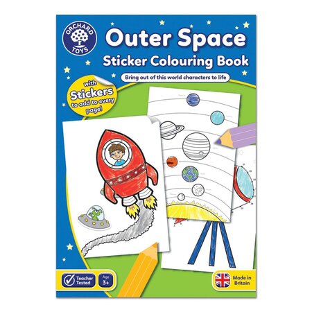 ORCHARD ORCB12 CARTE DE COLORAT CU ACTIVITATI IN LIMBA ENGLEZA CU ABTIBILDURI IN SPATIU OUTER SPACE