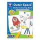 Carte de colorat cu activitati in limba engleza si abtibilduri in spatiu Outer Space, +3 ani, Orchard 659841