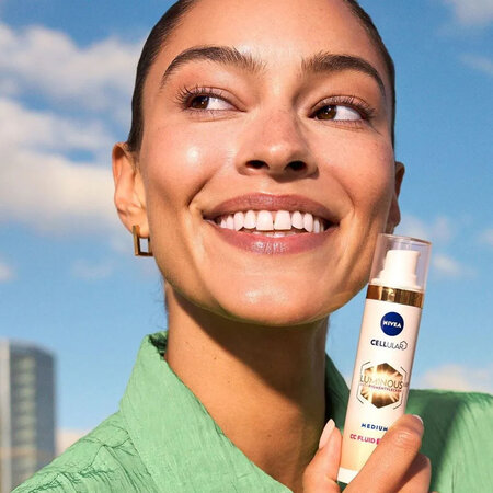 Crema-Fluid CC 3 in 1 cu SPF 30 Luminous, Medium 02, 30 ml, Nivea 651823