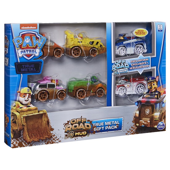 Patrula Catelusilor Set 6 masinute metalice Off Road Edition, Nickelodeon