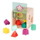 Cub educativ din lemn cu 9 forme diferite, +18 luni, Btoys 652226