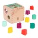 Cub educativ din lemn cu 9 forme diferite, +18 luni, Btoys 652228