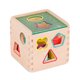 Cub educativ din lemn cu 9 forme diferite, +18 luni, Btoys 652227