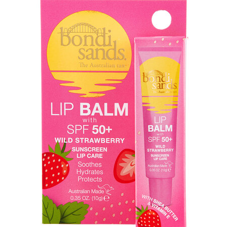 Balsam de buze protector cu SPF 50+, Capsuni, 10 g, Bondi Sands 652257