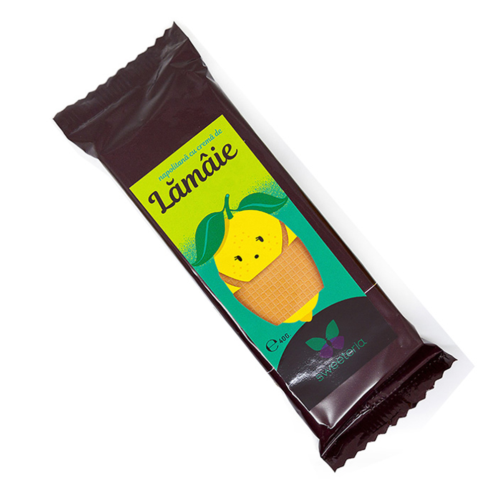 Napolitana cu lamaie, 40 g, Sweeteria