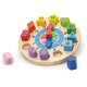 Puzzle din lemn Ceas, +2 ani, New Classic Toys 652629