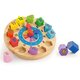 Puzzle din lemn Ceas, +2 ani, New Classic Toys 652627