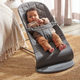 Balansoar Bliss cu aspect delicat de petala, 3,5 - 13 kg, Antrachite, BabyBjorn 652805