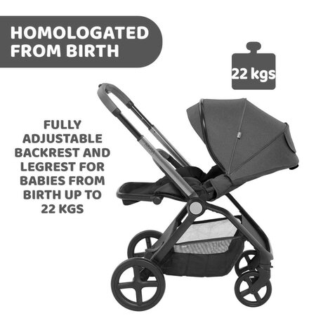 Carucior 3 in 1 Mysa, pana la 4 ani sau 22kg, Glam Dew Reluxe, Chicco 653504