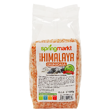 Sare roz de Himalaya grunjoasa, 500 g, Springmarkt