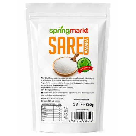 Eticheta Produs Sare amara, 500 g, Springmarkt