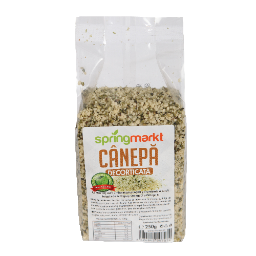 Seminte de canepa decorticata, 250 g, Spring Markt