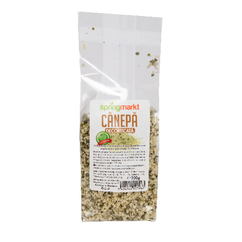 Seminte de canepa decorticata, 100 g, Spring Markt