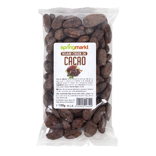 Boabe crude de cacao, 100 g, Spring Markt