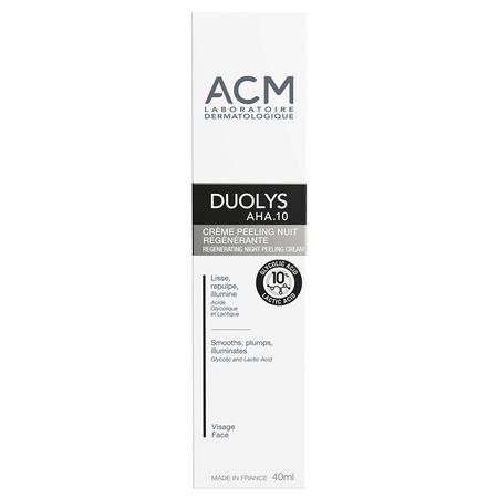 Crema peeling regeneratoare de noapte Duolys AHA.10, 40 ml, Acm 653480