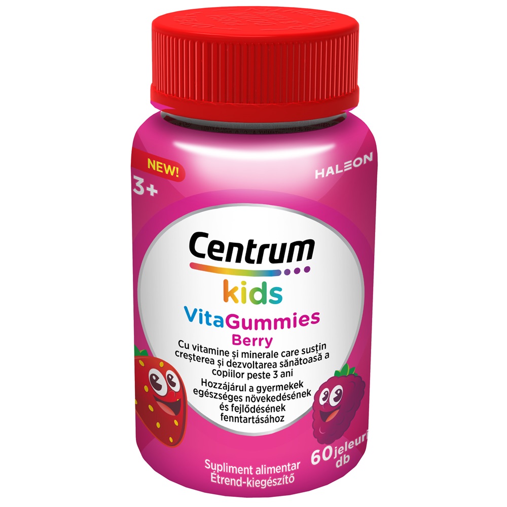 Centrum Kids VitaGummies Berry, 3 ani+, 60 jeleuri, Haleon