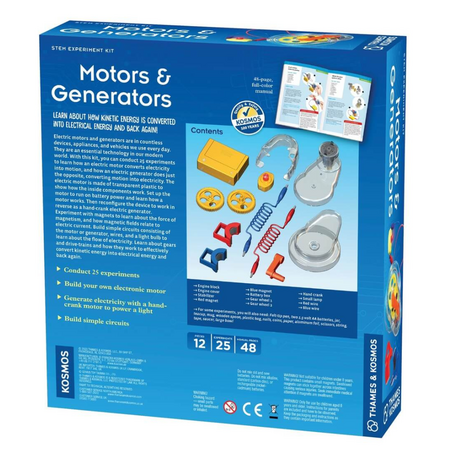 Motoare si generatoare Set educativ STEM, +8 ani, Thames&Kosmos 653758