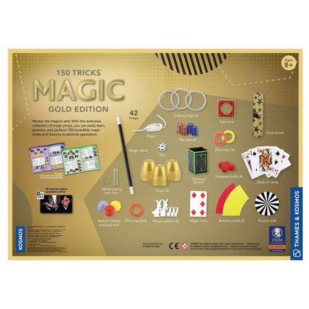 Colectie de magie cu 150 de trucuri Gold Edition, +8 ani, Thames&Kosmos 653780
