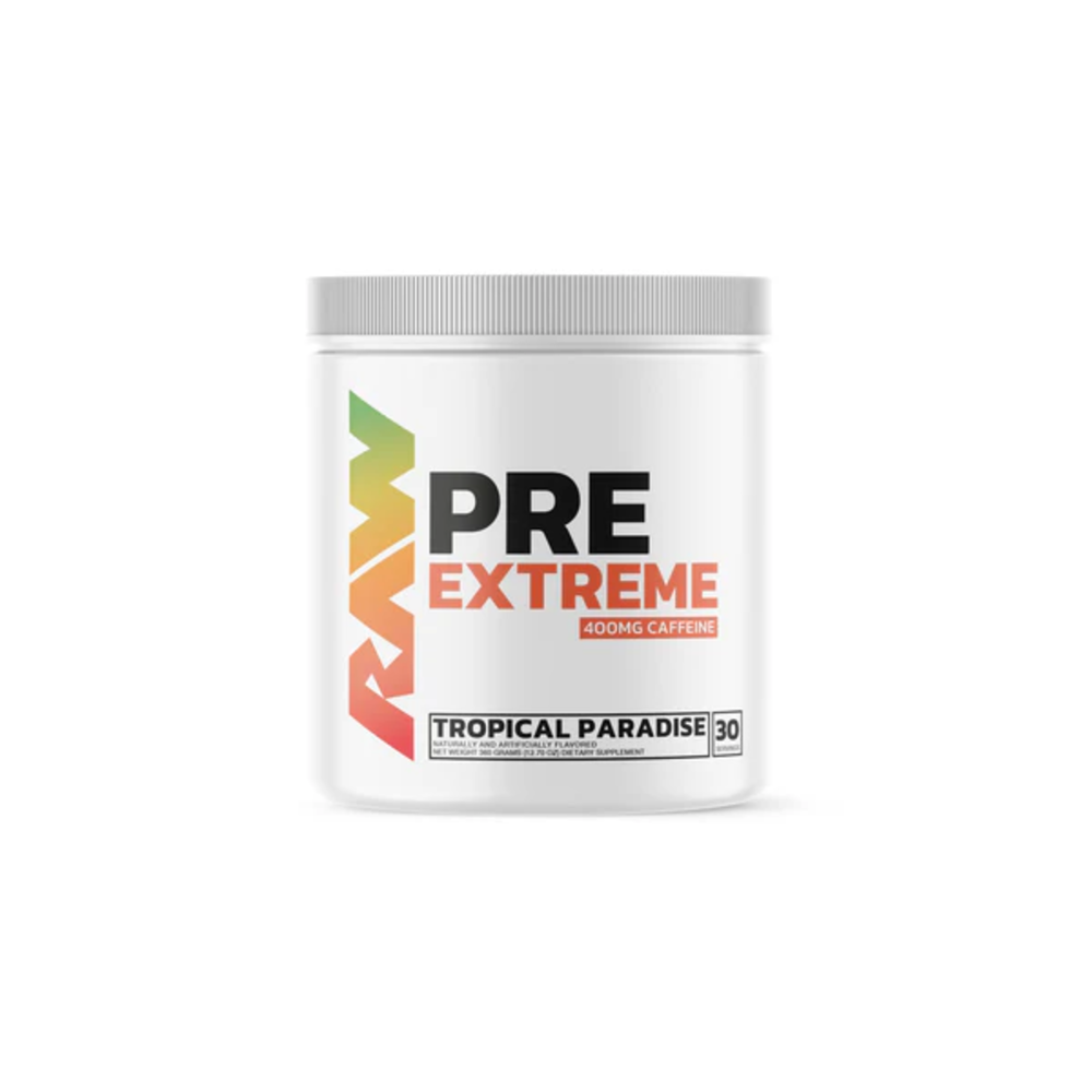 Pre Workout Extreme, 360 g, tropical Paradise, Raw Nutrition