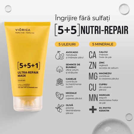 Masca par Ultra Reparatoare 5+5, 150 ml, Viorica 654531