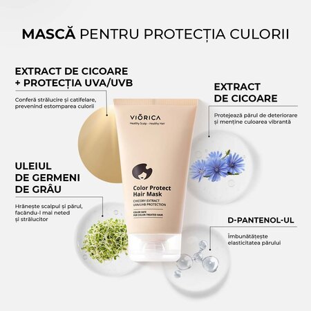 Masca par pentru protectia culorii Color Protect, 150 ml, Viorica 654540