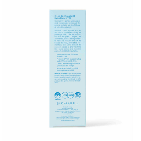 Crema de zi hidroprotectoare SPF 50 HydroBiotic, 50 ml, Viorica 654596