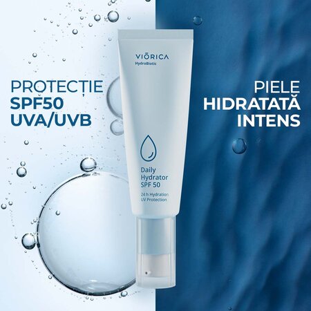 Crema de zi hidroprotectoare SPF 50 HydroBiotic, 50 ml, Viorica 654598