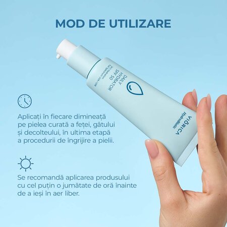 Crema de zi hidroprotectoare SPF 50 HydroBiotic, 50 ml, Viorica 654601