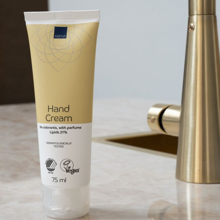 Crema de maini hipoalergenica hidratanta cu glicerina si 21% lipide, 75 ml, Abena 654799