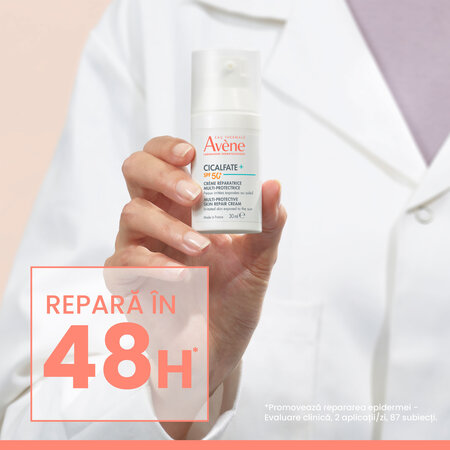 Crema reparatoare multi-protectoare cu SPF50+ Cicalfate+, 30 ml, Avene 654825