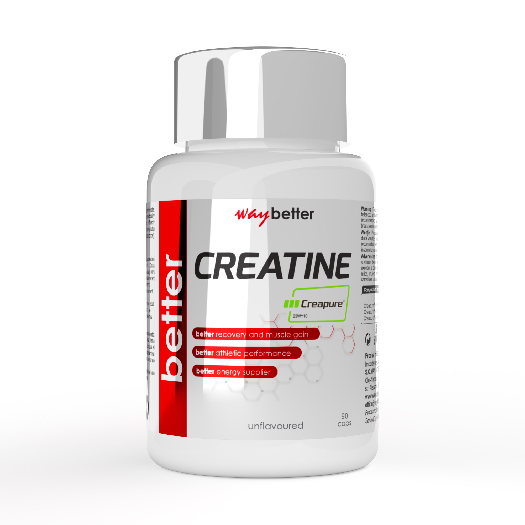 Creatine Creapure, 90 capsule, Way Better