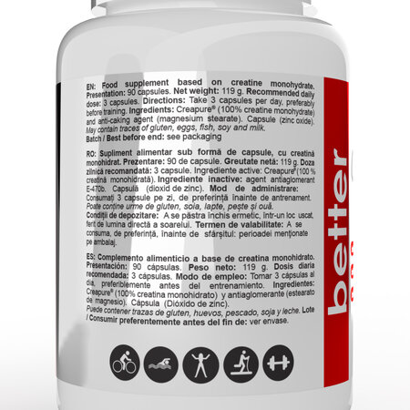 Creatine Creapure, 90 capsule, Way Better 654907