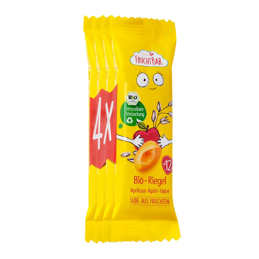 Gustare Bio cu zmeura, banana si spelta, +12 luni, 4x23g, Frucht Bar