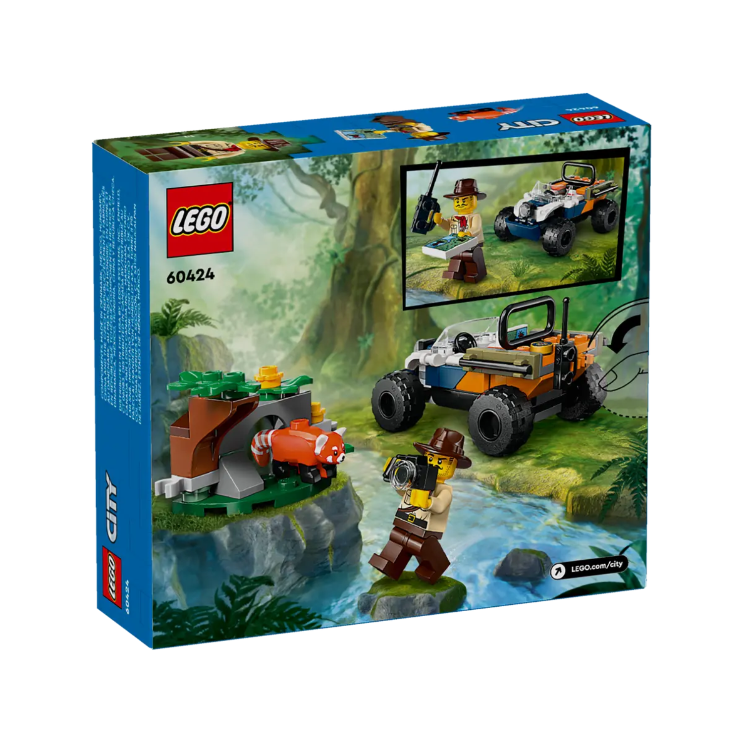 Explorator al junglei pe ATV pe urmele unui Panda rosu City, 6+ ani, 60424, Lego