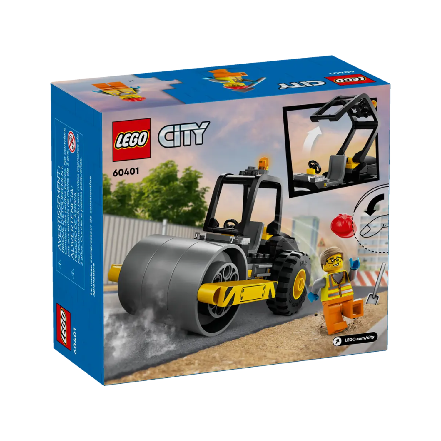 Cilindru compactor de santier City, 5+ ani, 60401, Lego