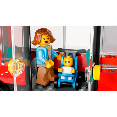 Autobuz turistic rosu cu etaj City, 7+ ani, 60407, Lego 655256