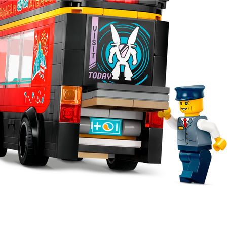Autobuz turistic rosu cu etaj City, 7+ ani, 60407, Lego 655255