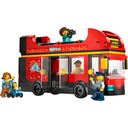 Autobuz turistic rosu cu etaj City, 7+ ani, 60407, Lego 655252