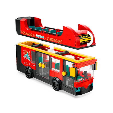 Autobuz turistic rosu cu etaj City, 7+ ani, 60407, Lego 655254